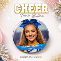 Aangepaste Cheerleader Foto Knop Spirit Cheer Spel