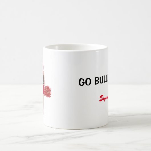 Aangepaste Cheerleader met roze haarkoffie Mok (Center)