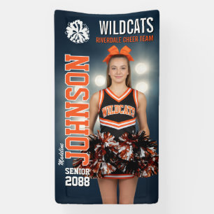 Aangepaste Cheerleading Senior Cheer Team Foto Spandoek