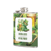 Aangepaste Cheers Beers Verjaardag St Patrick's Da Heupfles (Links)