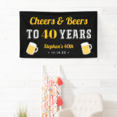 Aangepaste 'Cheers' en 'Beers Milestone Birthday'- Spandoek (Insitu)