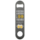 Aangepaste 'Cheers' en 'Beers Milestone Birthday'- Speed Flessenopener (Voorkant)