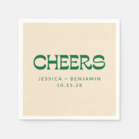 Aangepaste Cheers Groene Art Deco Chic Moderne bru