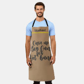 Aangepaste Chef Name Persoonlijke Big Pistolen Hot Schort (Gedragen)