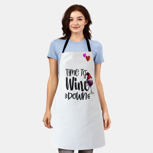 Aangepaste Chef Wijn Wind Down Gepersonaliseerde K Schort (Gedragen)