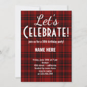 AANGEPASTE CHEQUE PLAID LATEN WE VERJAARDAGSFEEST  KAART (Voorkant)