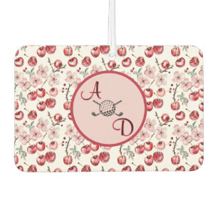 Aangepaste Cherry Blossom Roze Golf Monogram Luchtverfrisser