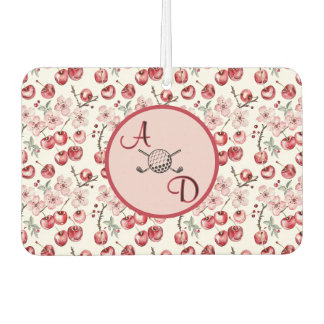 Aangepaste Cherry Blossom Roze Golf Monogram Luchtverfrisser