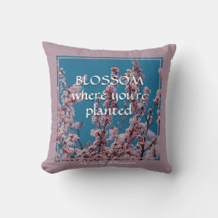 Aangepaste Cherry BLOSSOM WAAR JE GEPLANTEERD WORD Kussen