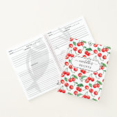 Aangepaste Cherry Pattern Recipe Notitieboek (Binnen)