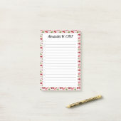Aangepaste Cherry Pharmacy Tech Check List Plaats Post-it® Notes (Op bureau)