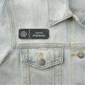 Aangepaste Chic Business Logo Basic Medewerker Naamplaatje (In situ)