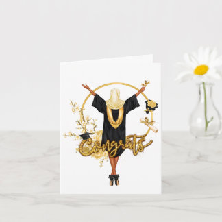 Aangepaste Chic Moslim Vrouw Afstuderen Kaart