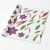 Aangepaste Chili Peppers Cadeaupapier (Uitgerold)