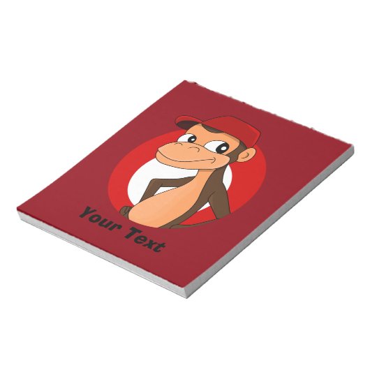 Aangepaste chimp-cartoon-notebooks notitieblok (Gedraaid)