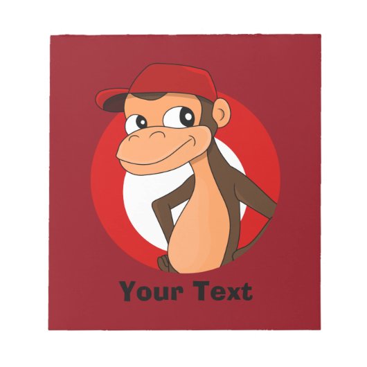 Aangepaste chimp-cartoon-notebooks notitieblok (Voorkant)