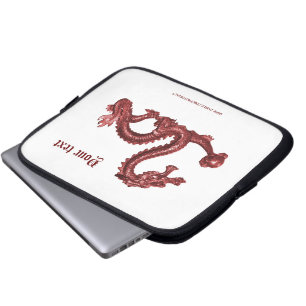 Aangepaste Chinese Draken Naam Fantasy Ontwerp Laptop Sleeve