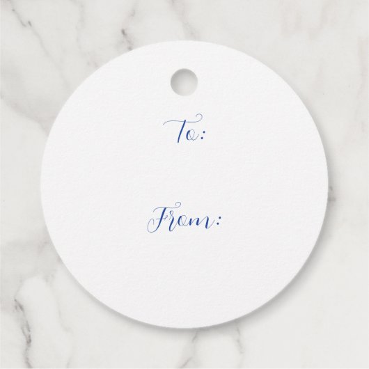 Aangepaste Chinoiserie Holiday Wreath, Grandmillen Bedankjes Labels (Achterkant)