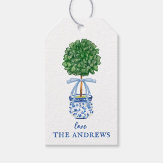 Aangepaste Chinoiserie Topiary Cadeaulabel