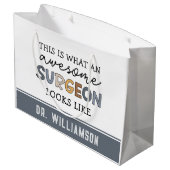 Aangepaste chirurg Geweldige chirurg Groot Cadeauzakje (Achterkant Gekanteld)