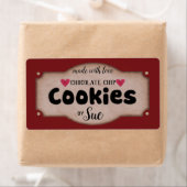 Aangepaste  Chocolade Chip Cookie Labels (Insitu)