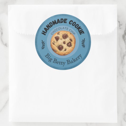 Aangepaste Chocolade Chip Cookie Labels Gepersonal (Tas)