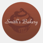 Aangepaste Chocolade Cupcake Stickers (Voorkant)