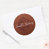 Aangepaste Chocolade Cupcake Stickers (Envelop)