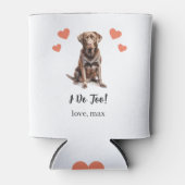 Aangepaste Chocolade Lab Hond Trouwblik Koeler (Voorkant)