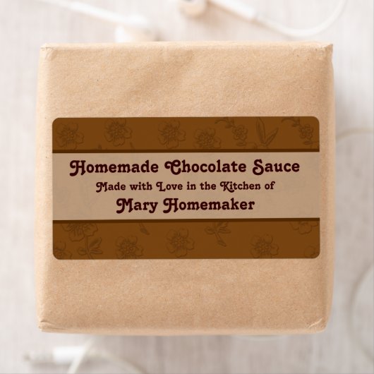 Aangepaste chocoladesaus of Fudge Sauce Labels (Insitu)