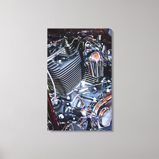 Aangepaste chopper motor canvas afdruk (Voorkant)