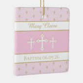 Aangepaste, Christelijke baptisemornament Keramisch Ornament (Rechts)