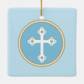 Aangepaste, Christelijke baptisemornament Keramisch Ornament (Achterkant)