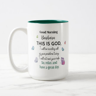Aangepaste christelijke, Bijbelstudiecadeau, Inspi Tweekleurige Koffiemok