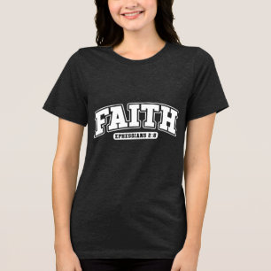 Aangepaste christelijke christendom Jezus geloof Tri-Blend Shirt