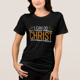 Aangepaste christelijke christendom Jezus geloof Tri-Blend Shirt