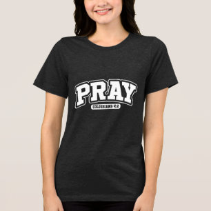 Aangepaste christelijke christendom Jezus geloof v Tri-Blend Shirt
