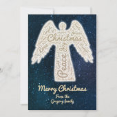 Aangepaste Christelijke engel Betekenis van Kerstm Feestdagenkaart (Voorkant)