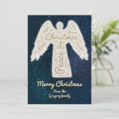 Aangepaste Christelijke engel Betekenis van Kerstm Feestdagenkaart (Staand voorkant)