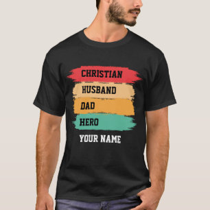 Aangepaste CHRISTELIJKE HUSBAND DAD HERO T-shirt