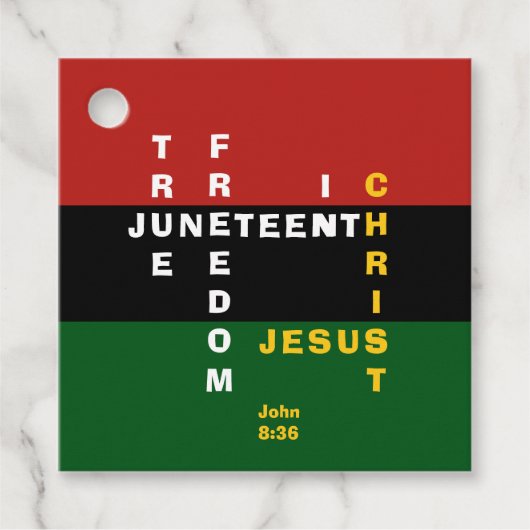 Aangepaste Christelijke JUNETEENTH Bedankjes Labels (Voorkant)