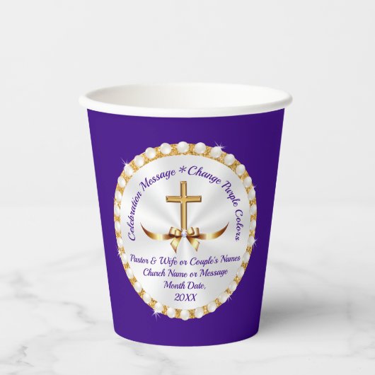 Aangepaste Christelijke papierbekers voor elke wil Papieren Bekers (Voorkant)