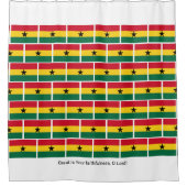 Aangepaste Christelijke scripts GHANA FLAG Douchegordijn (Voorkant)