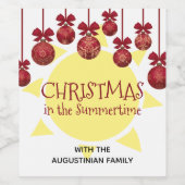 AANGEPASTE CHRISTMAS IN DE TOP WIJN ETIKET (Enkel label)