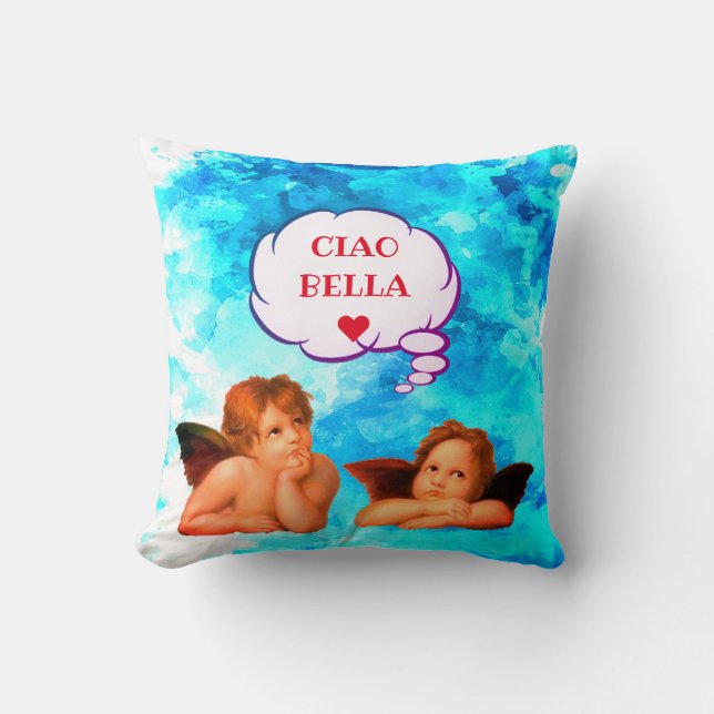 Aangepaste CIAO BELLA Cherubs Angels Valentijnse  Kussen (Voorkant)