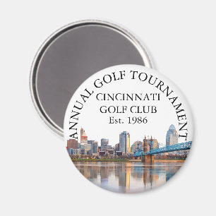Aangepaste Cincinnati Skyline Golf Club Toernooi Magneet