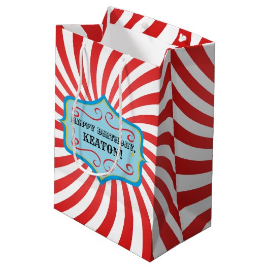 Aangepaste  Circus Gift Bag Medium Cadeauzakje (Achterkant Gekanteld)