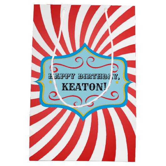 Aangepaste  Circus Gift Bag Medium Cadeauzakje (Achterkant)