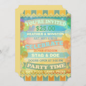 Aangepaste Circus Stag & Doe Ticket Uitnodigingen (Voorkant / Achterkant)