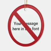 Aangepaste Cirkel met welslagen Keramisch Ornament (Links)